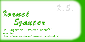 kornel szauter business card